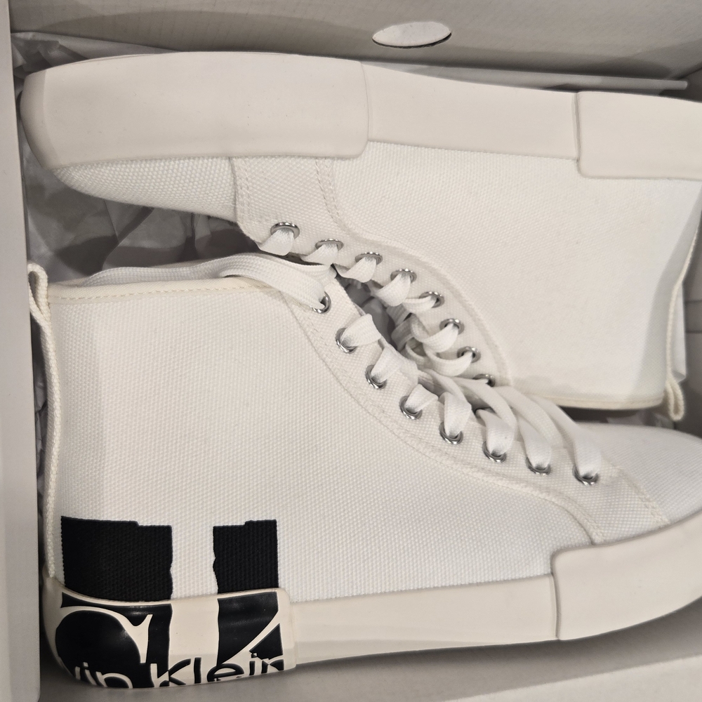 Calvin Klein White High-Top Sneakers